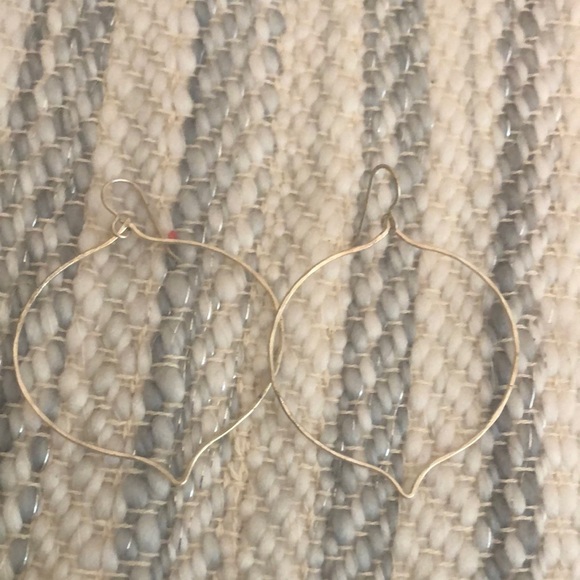 Sterling silver dangle hoop earrings - Picture 3 of 7